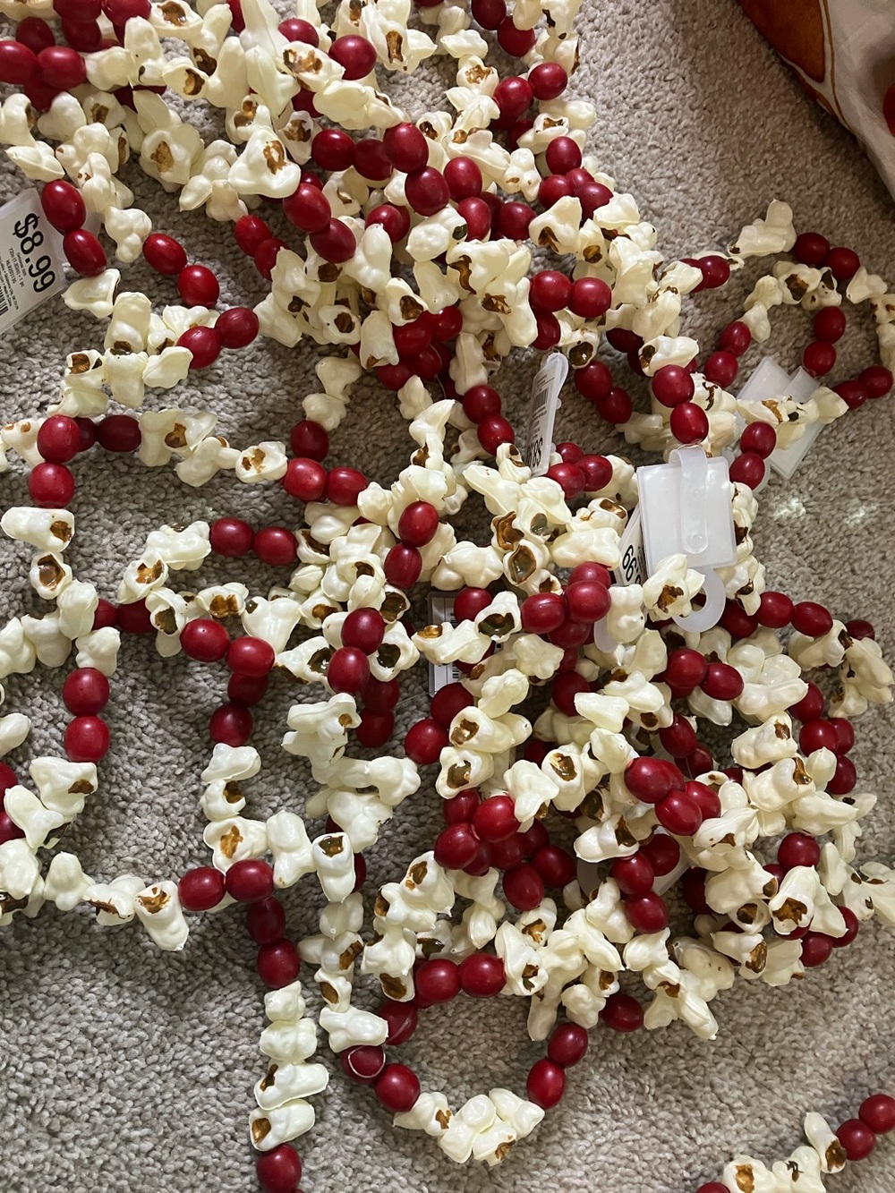 Hobby Lobby 72in Christmas Popcorn Garland with Red Berries